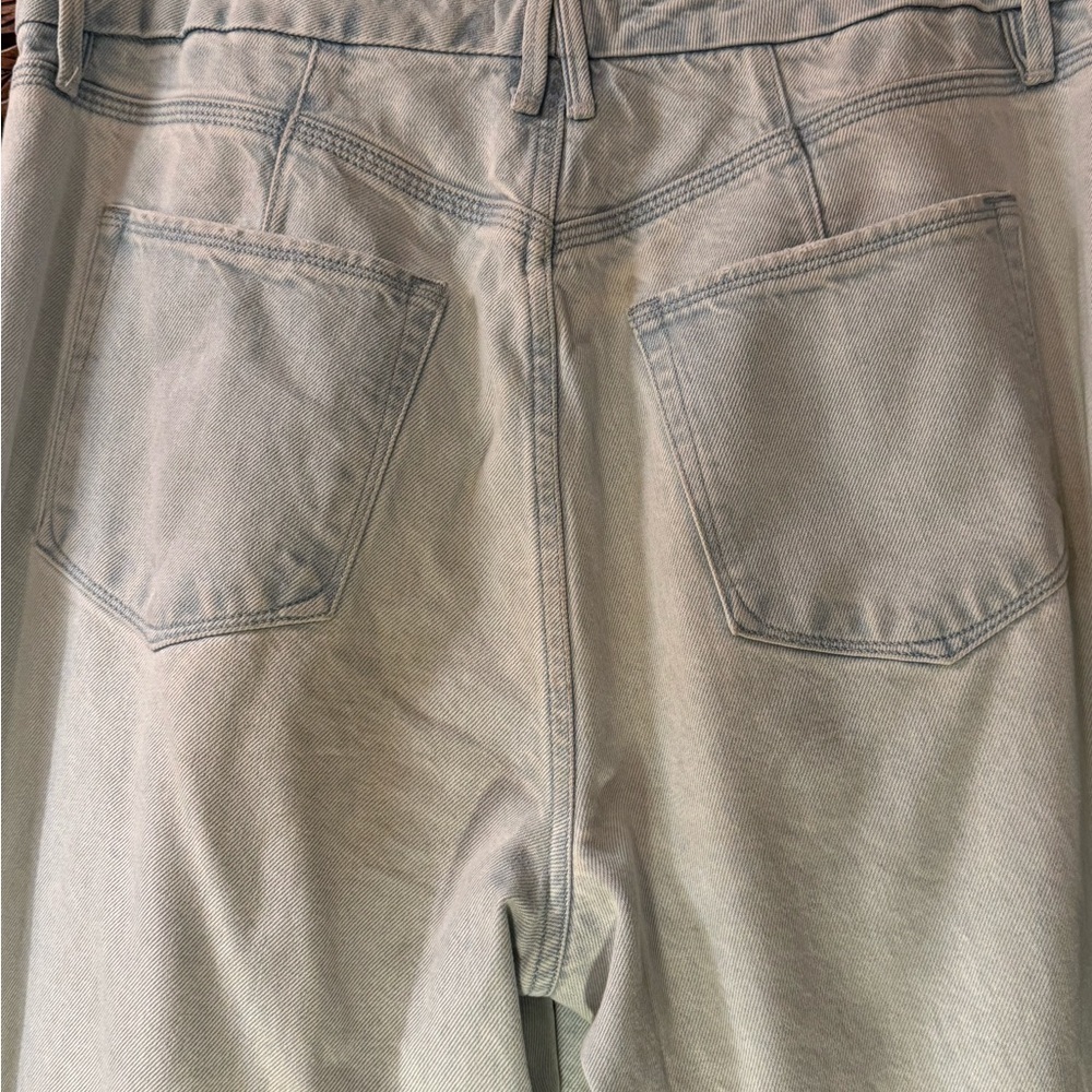 Good American Good '90s Loose Rip Jeans Size 14 Shredded Distressed Light Wash - Picture 6 of 12